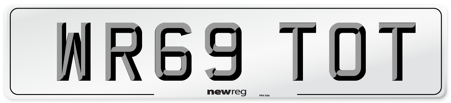 WR69 TOT Number Plate from New Reg